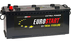 190Ah R+ Eurostart 12V 1 050 А (510*218*225мм), корпус: Euro, клеммы: под болт