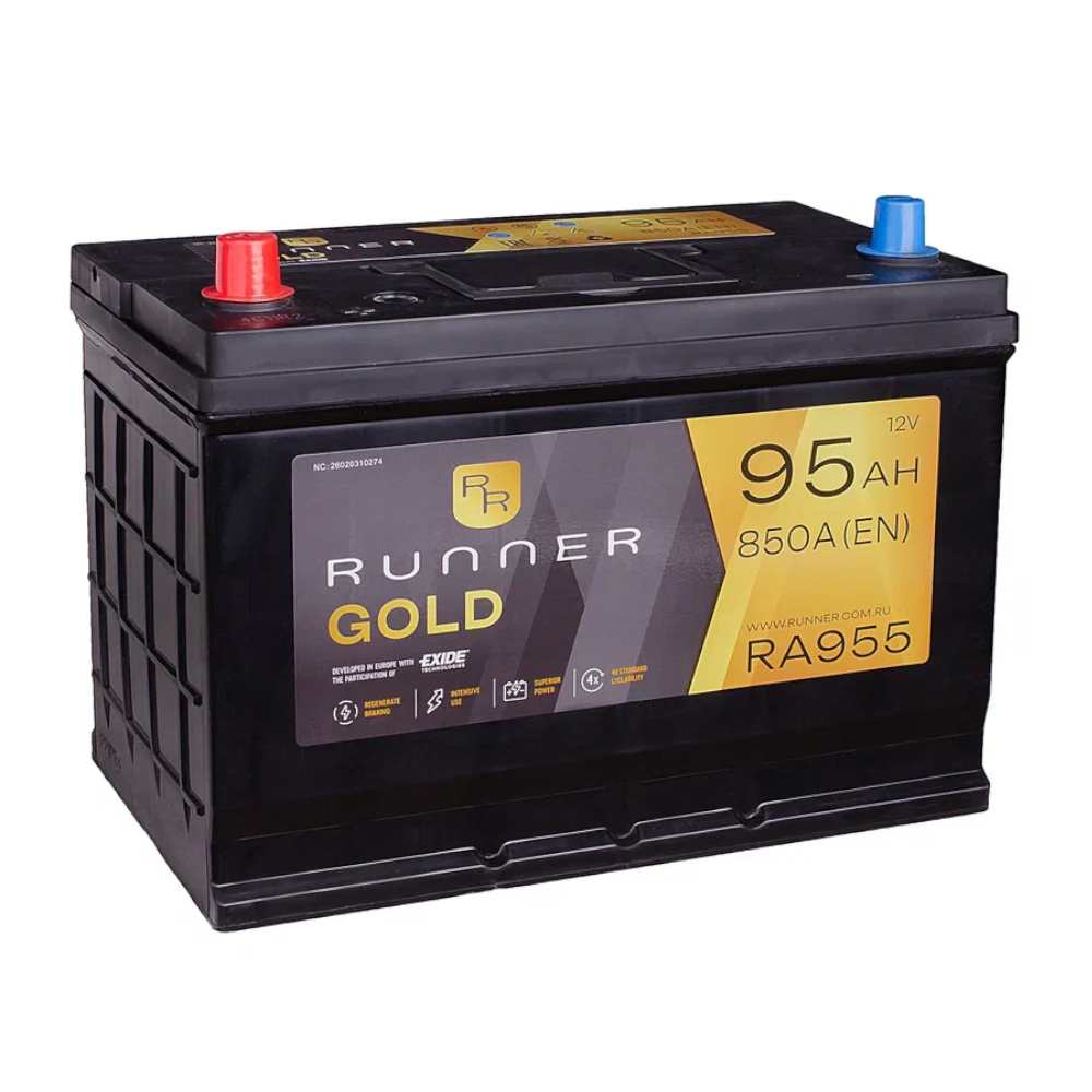 Аккумулятор RUNNER 95прямая для автомобилей установка замена