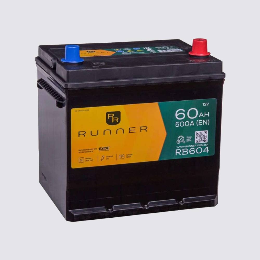 Аккумулятор RUNNER 60обратная для автомобилей установка замена