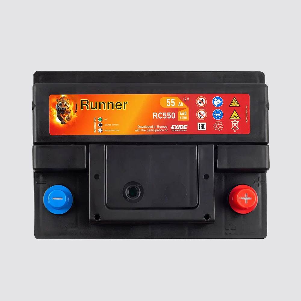 Аккумулятор RUNNER 55обратная для автомобилей установка замена