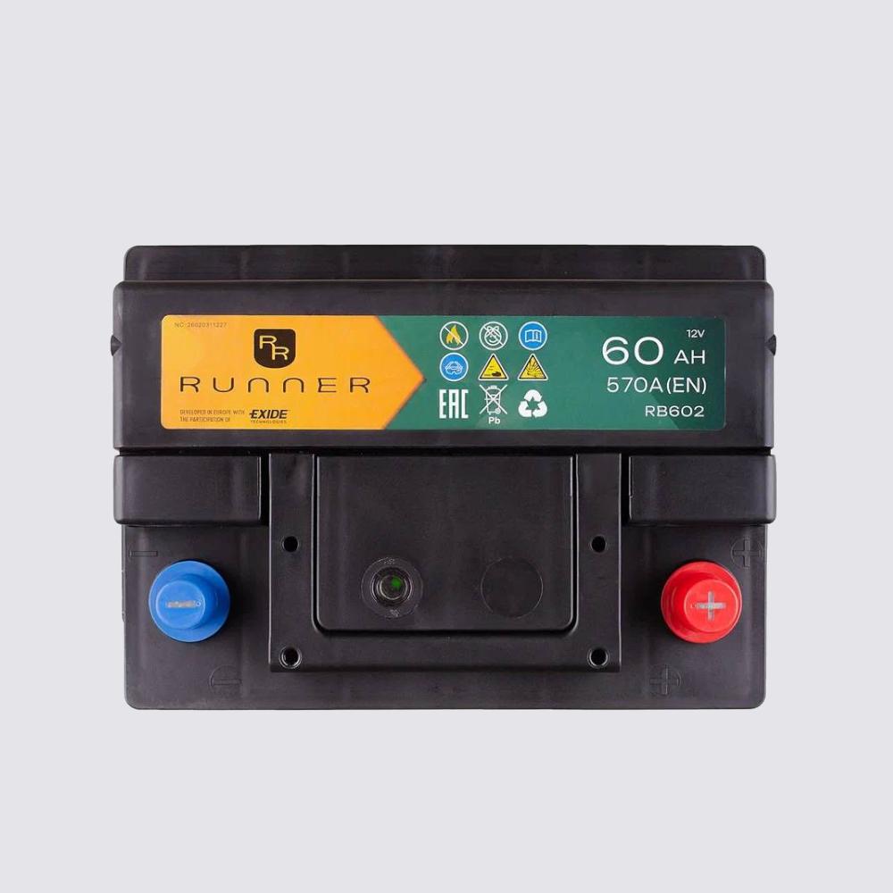 Аккумулятор RUNNER 60обратная для автомобилей установка замена
