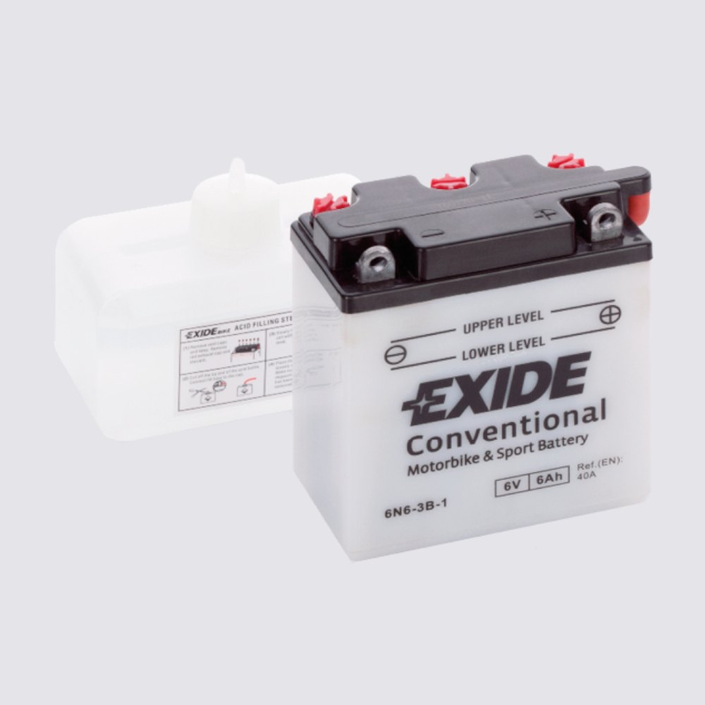 Мотоциклетный аккумулятор  EXIDE TECHNOLOGIES 6 6Жидкий электролит для мотоциклов