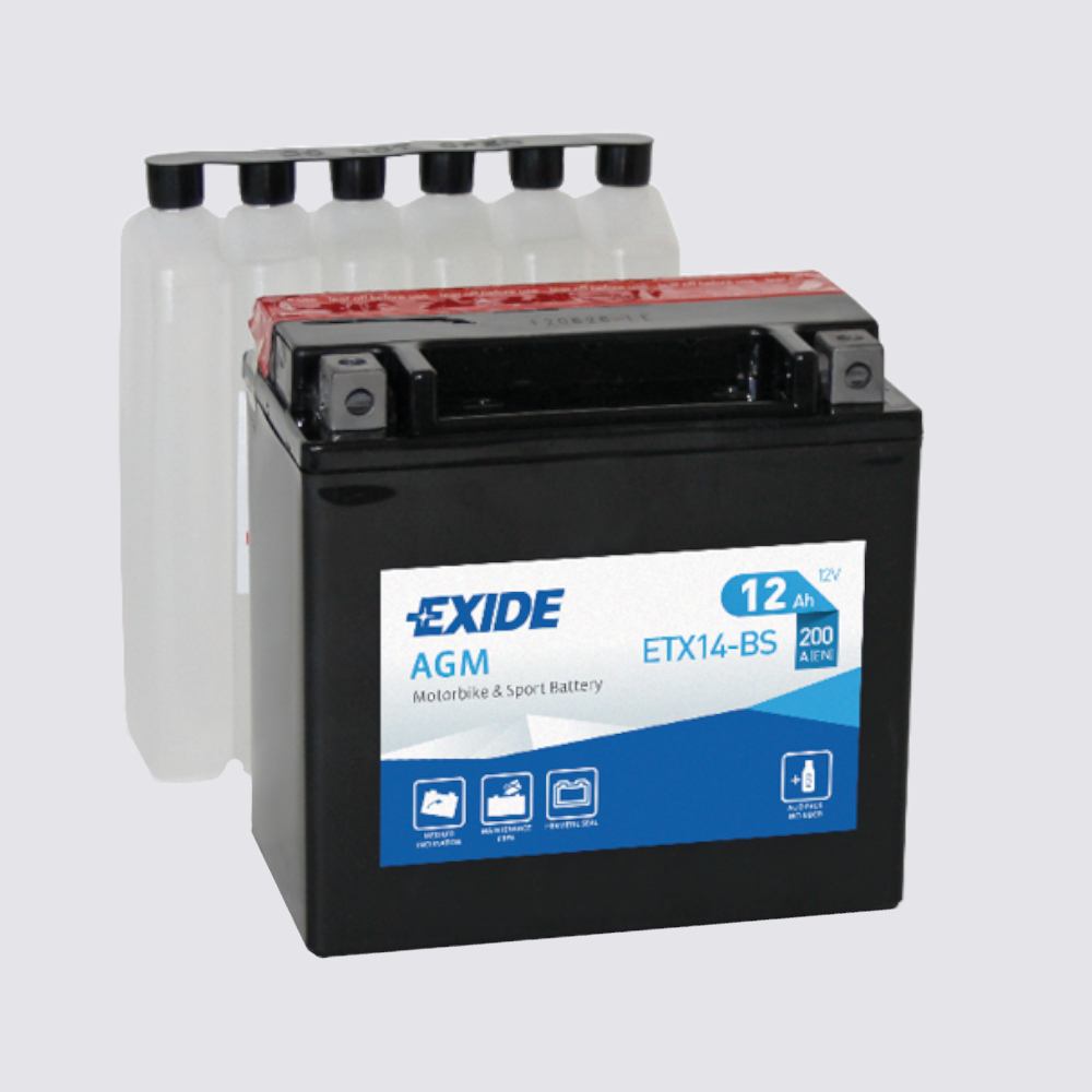 Мотоциклетный аккумулятор  EXIDE TECHNOLOGIES 12 12AGM для мотоциклов