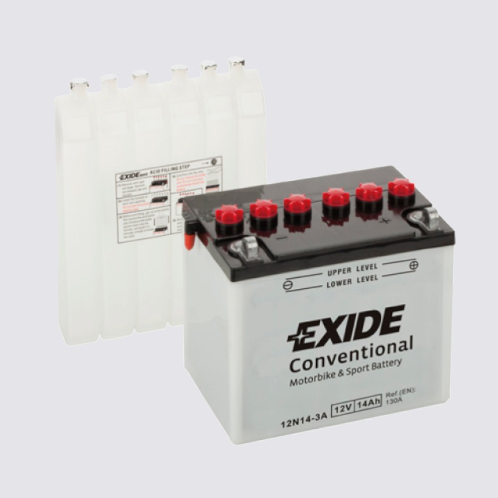 Мотоциклетный аккумулятор  EXIDE TECHNOLOGIES 12 24Жидкий электролит для мотоциклов
