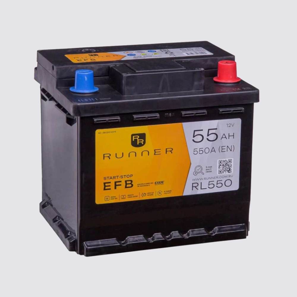 Аккумулятор RUNNER 55обратная для автомобилей установка замена