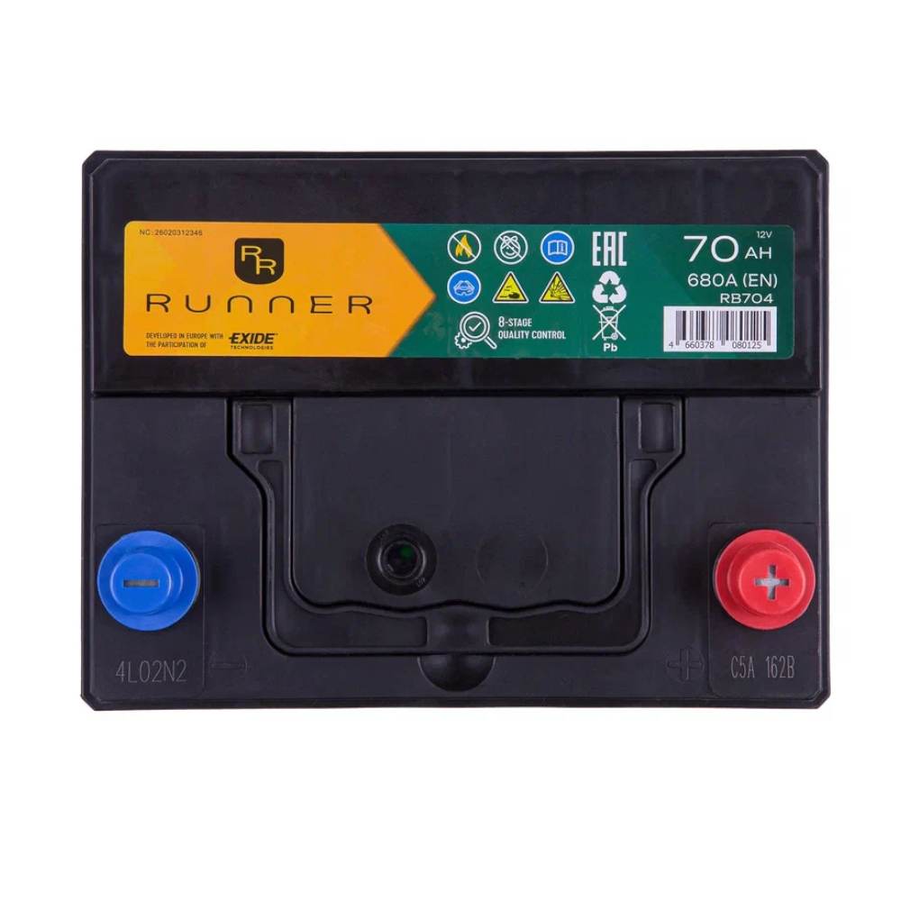 Аккумулятор RUNNER 70обратная для автомобилей установка замена