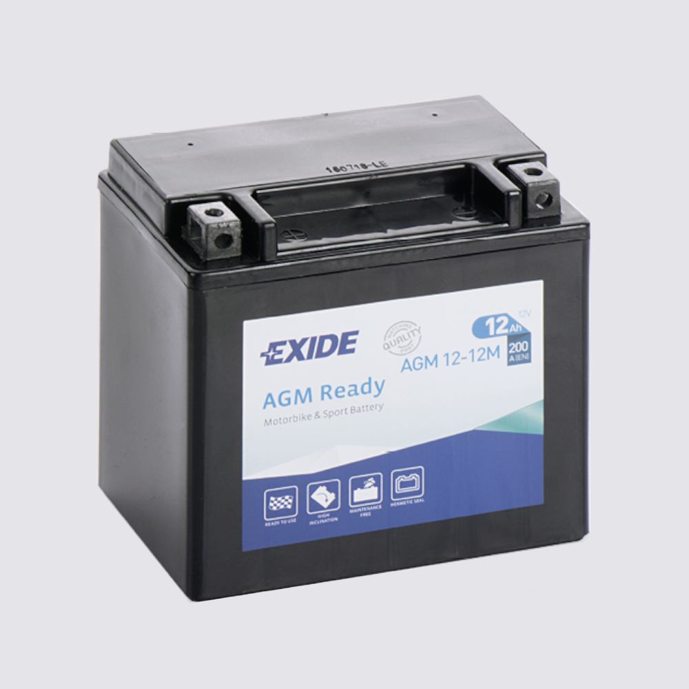 Мотоциклетный аккумулятор  EXIDE TECHNOLOGIES 12 12AGM для мотоциклов