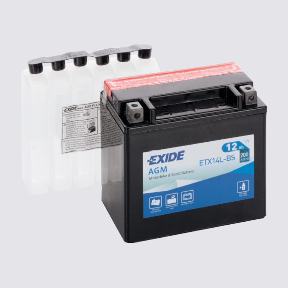 Мотоциклетный аккумулятор  EXIDE TECHNOLOGIES 12 12AGM для мотоциклов
