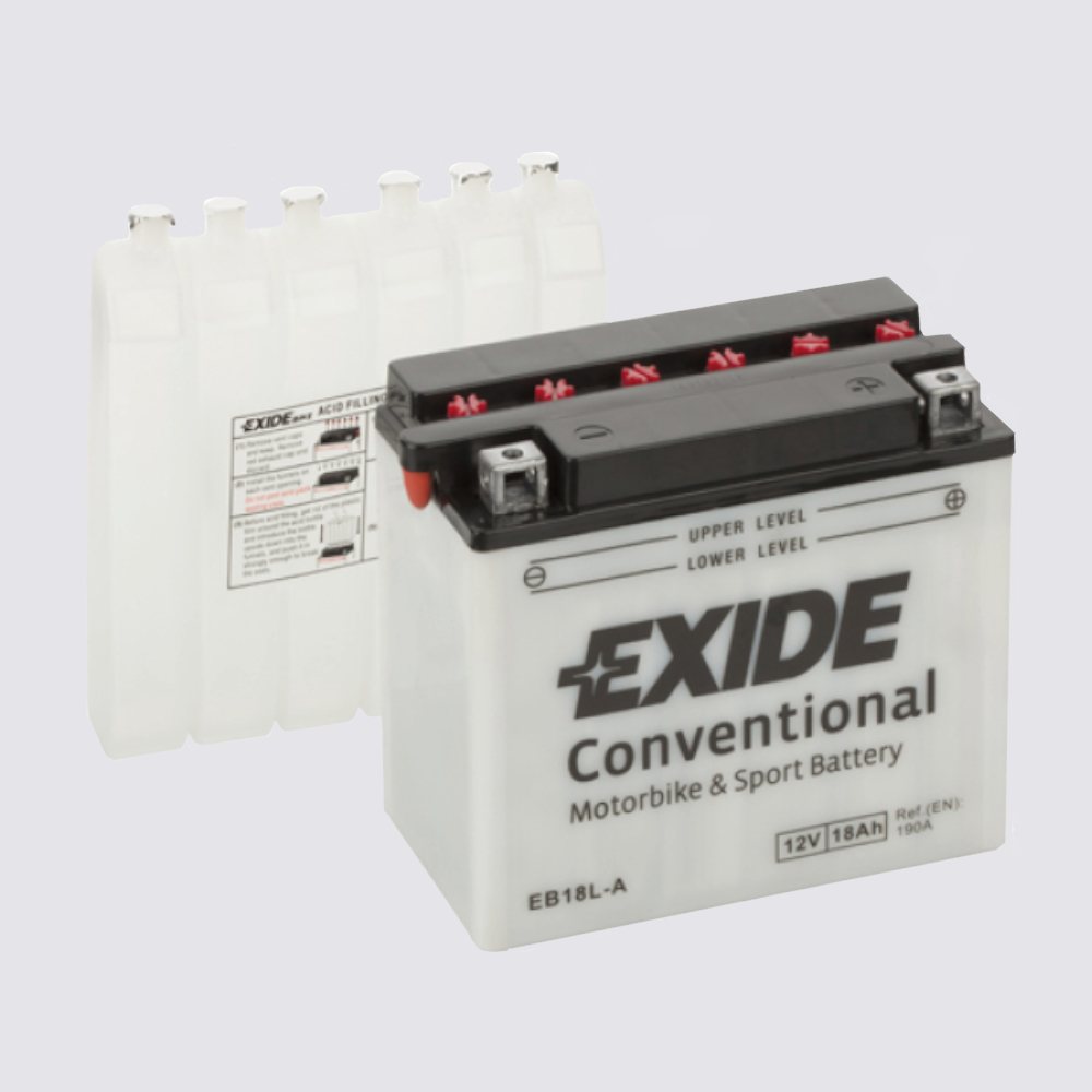 Мотоциклетный аккумулятор  EXIDE TECHNOLOGIES 12 18Жидкий электролит для мотоциклов