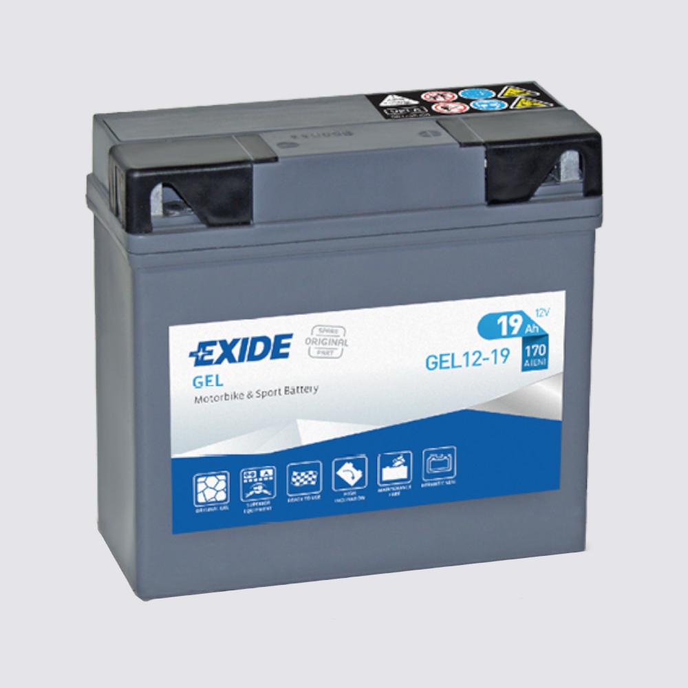 Мотоциклетный аккумулятор  EXIDE TECHNOLOGIES 12 19GEL для мотоциклов