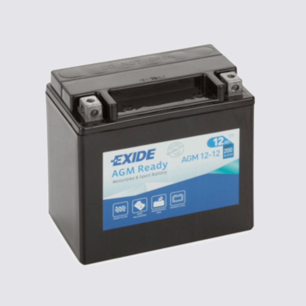 Мотоциклетный аккумулятор  EXIDE TECHNOLOGIES 12 12AGM для мотоциклов