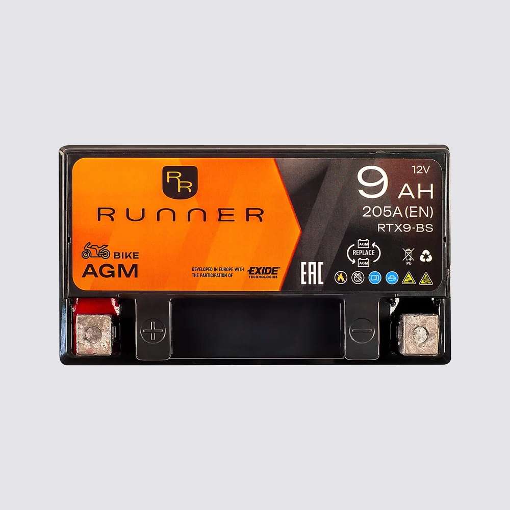 Мотоциклетный аккумулятор  RUNNER 12 9AGM для мотоциклов