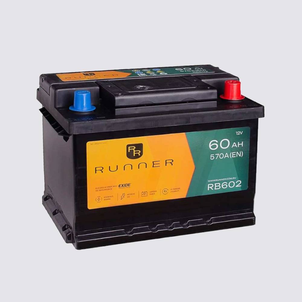 Аккумулятор RUNNER 60обратная для автомобилей установка замена