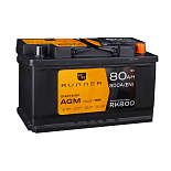 80Ah R+ Runner AGM 12V 800 А (ДШВ: 315*175*190мм), корпус: Euro, клеммы: конуc