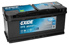 100Ah R+ Exide EFB 12V 900 А (ДШВ: 353*175*190мм), корпус: Euro, клеммы: конуc