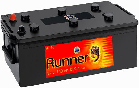 140Ah R+ Runner 12V 800 А (ДШВ: 514*189*223мм), корпус: Euro, клеммы: конуc