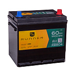60Ah R+ Runner 12V 500 А (ДШВ: 230*173*222мм), корпус: Asia(б/б), клеммы: конуc