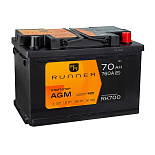 70Ah R+ Runner AGM 12V 760 А (ДШВ: 278*175*190мм), корпус: Euro, клеммы: конуc