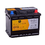 60Ah R+ Runner EFB 12V 640 А (ДШВ: 242*175*190мм), корпус: Euro, клеммы: конуc