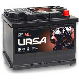 60Ah R+ Ursa Extra 12V 520 А (ДШВ: 242*175*190мм), корпус: Euro, клеммы: конуc