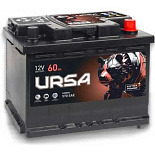 60Ah R+ Ursa Extra 12V 520 А (ДШВ: 242*175*190мм), корпус: Euro, клеммы: конуc