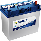 45Ah R+ Varta Blue Dynamic 12V 330 А (ДШВ: 238*129*227мм), корпус: Asia(б/б), клеммы: тонкий конус