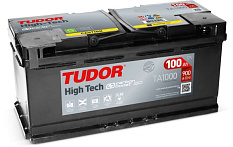 100Ah R+ Tudor High Tech 12V 900 А (ДШВ: 353*175*190мм), корпус: Euro, клеммы: конуc