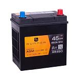 45Ah R+ Runner AGM 12V 450 А (ДШВ: 196*128*223мм), корпус: Asia(б/б), клеммы: конуc