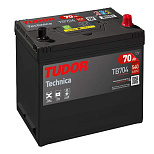 70Ah R+ Tudor Technika 12V 540 А (ДШВ: 269*173*220мм), корпус: Asia, клеммы: конуc