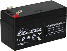 1,3Ah R+ Leoch 12V  А (ДШВ: 97*43*52мм), корпус: Euro, клеммы: FASTON (зажим) 4,8 мм