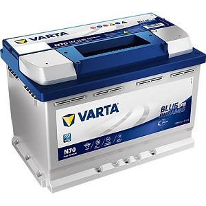 70Ah R+ Varta Blue Dynamic EFB 12V 760 А (ДШВ: 278*175*190мм), корпус: Euro, клеммы: конуc