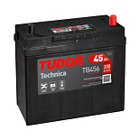 45Ah R+ Tudor Technika 12V 330 А (ДШВ: 237*127*225мм), корпус: Asia(б/б), клеммы: конуc