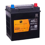 45Ah R+ Runner AGM 12V 450 А (ДШВ: 196*128*223мм), корпус: Asia(б/б), клеммы: конуc