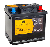 50Ah R+ Runner AGM 12V 580 А (ДШВ: 207*175*190мм), корпус: Euro, клеммы: конуc