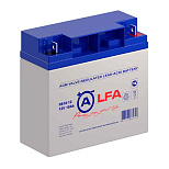 18Ah R+ ALFA 12V  А (ДШВ: 181*77*168мм), корпус: Euro, клеммы: ушко под болт и гайку М5
