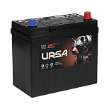 45Ah R+ Ursa Extra 12V 370 А (ДШВ: 237*127*225мм), корпус: Asia, клеммы: конуc