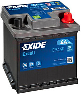 44Ah R+ Exide Excell 12V 400 А (ДШВ: 175*175*190мм), корпус: Euro, клеммы: конуc