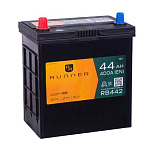 44Ah L+ Runner 12V 400 А (ДШВ: 196*128*223мм), корпус: Asia(б/б), клеммы: конуc