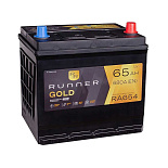 65Ah R+ Runner 12V 680 А (ДШВ: 230*173*222мм), корпус: Asia, клеммы: конуc