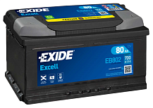 80Ah R+ Exide Excell 12V 700 А (ДШВ: 315*175*175мм), корпус: Euro, клеммы: конуc