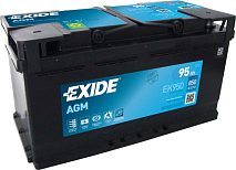 95Ah R+ Exide AGM 12V 850 А (ДШВ: 353*175*190мм), корпус: Euro, клеммы: конуc