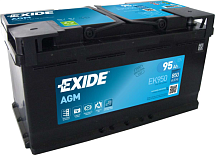 95Ah R+ Exide AGM 12V 850 А (ДШВ: 353*175*190мм), корпус: Euro, клеммы: конуc
