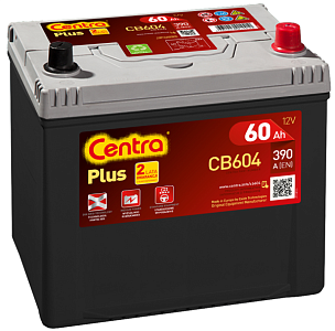 60Ah R+ Centra Plus 12V 480 А (ДШВ: 230*175*230мм), корпус: Asia, клеммы: конуc