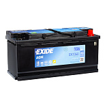 106Ah R+ Exide AGM 12V 950 А (ДШВ: 392*175*190мм), корпус: Euro, клеммы: конуc