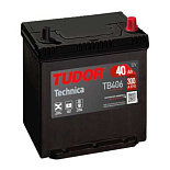 40Ah R+ Tudor Technika 12V 300 А (ДШВ: 187*127*225мм), корпус: Asia(б/б), клеммы: конуc