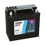 15Ah L+ Exide Start&Stop Auxiliary 12V 200 А (ДШВ: 150*90*145мм), корпус: Euro, клеммы: конуc
