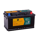 80Ah R+ Runner 12V 770 А (ДШВ: 315*175*175мм), корпус: Euro, клеммы: конуc