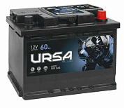 60Ah R+ Ursa Blue 12V 460 А (ДШВ: 242*175*190мм), корпус: Euro, клеммы: конуc