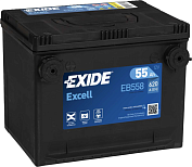 55Ah R+ Exide Excell 12V 620 А (ДШВ: 230*180*186мм), корпус: USA, клеммы: боковые клеммы 