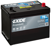 75Ah R+ Exide Premium 12V 630 А (ДШВ: 270*173*222мм), корпус: Asia, клеммы: конуc